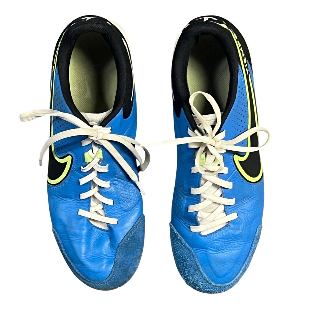 Nike Tiempo Legend 9 Academy IC Soccer Shoes Mens Size 8 Blue Black Volt Indoor